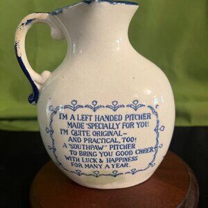 Vintage Delft Pottery Left Handed Georgia Souvenir